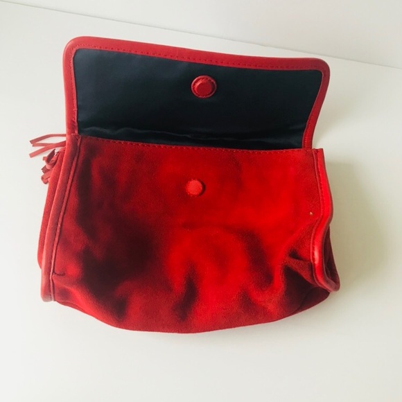Juicy Couture Red Suede Clutch - Picture 6 of 8